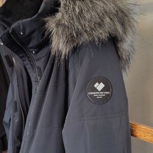 Obermeyer Tuscany Black Jacket with Faux Fur Trim Hood